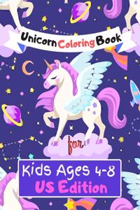 Unicorn Coloring Book for Kids Ages (4-8) US Edition