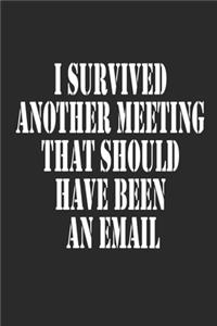 I Survived Another Meeting That Should Have Been An Email Journal Notebook