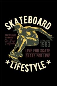 Skateboard. Live for skate: 110 Game Sheets - 660 Tic-Tac-Toe Blank Games - Soft Cover Book for Kids for Traveling & Summer Vacations - Mini Game - Clever Kids - 110 Lined page