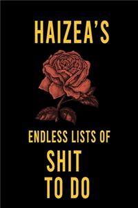 Haizea's Endless Lists of Shit to do