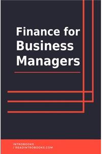 Finance for Business Managers