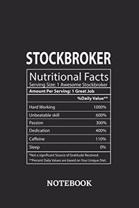 Nutritional Facts Stockbroker Awesome Notebook