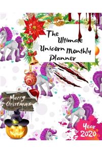 The Ultimate Merry Christmas Unicorn Monthly Planner Year 2020