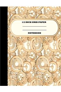 1/2 Inch Grid Paper Notebook