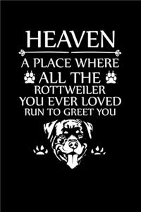 Heaven a Place Where All the Rottweiler You Ever Loved Run to Greet You