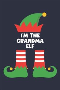 Grandma Elf Notebook - Funny Christmas Gift for Grandma Diary - Family Xmas Holiday Journal