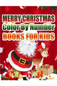 Merry Christmas Color By Number Books For Kids