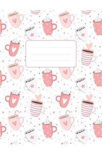 Composition Notebook: Cute Coffee Notebook: 100 Pages of 7.5