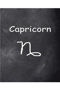 Capricorn Symbol Zodiac Sign Horoscope School Comp Book Chalkboard 130 Pages