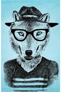 Journal Notebook Hipster Wolf
