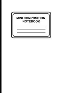 Mini Composition Notebook: 6" x 9", 100 pages, Lined Ruled Notebook, (Solid (White)-[Professional Binding]