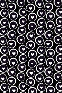 Journal Notebook Hearts in Circles Pattern 1