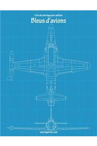 Livre de coloriage pour adultes Bleus d'avions 1
