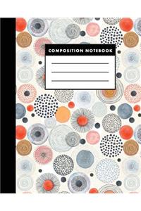Composition Notebook: Tiny Gold Heart with Pink 8x10 Composition Notebook (the Best Study Journal for You)