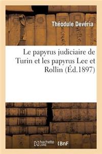 Le Papyrus Judiciaire de Turin Et Les Papyrus Lee Et Rollin
