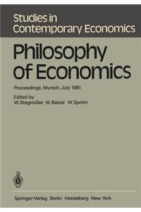 Philosophy of Economics