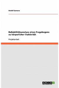 Reliabilitätsanalyse eines Fragebogens zu körperlicher Inaktivität