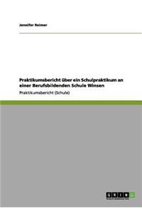 Praktikumsbericht Uber Ein Schulpraktikum an Einer Berufsbildenden Schule Winsen