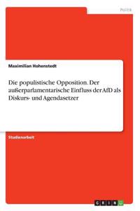 populistische Opposition. Der außerparlamentarische Einfluss der AfD als Diskurs- und Agendasetzer