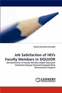 Job Satisfaction of Hei's Faculty Members in Siquijor