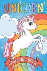 Unicorn Coloring Book For kids ages 4-8