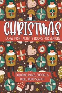 Christmas Large Print Activity Books for Seniors