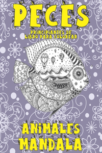 Principiantes de libro para colorear - Mandala - Animales - Peces