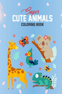 Super Cute Animals Coloring Book