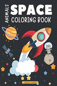 Animals Space Coloring Book