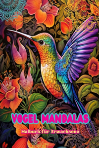 Vogel Mandalas Malbuch für Erwachsene Anti-Stress-Motive zur Förderung der Kreativität