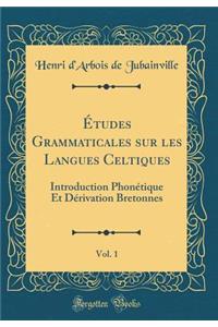 Études Grammaticales sur les Langues Celtiques, Vol. 1: Introduction Phonétique Et Dérivation Bretonnes (Classic Reprint)