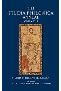 Studia Philonica Annual XXVII, 2015