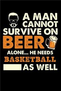 A Man Cannot Survive On Beer Alone He Needs Basketball As Well