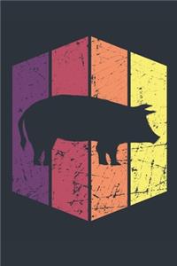 Vintage Pig Journal - Gift for Pig Lovers - Retro Pig Notebook - Pig Diary for Boys and Girls