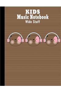 Kids Music Notebook Wide Staff