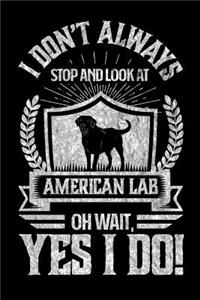 I Don't Always Stop and Look At American Labs OH Wait, Yes I Do!