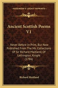 Ancient Scottish Poems V1