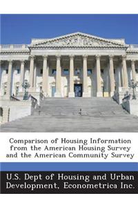 Comparison of Housing Information from the American Housing Survey and the American Community Survey