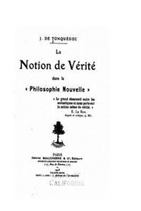 Notion de Verité dans la Philosophie Nouvelle