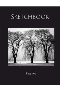 Sketchbook Easy Art Black and White trees