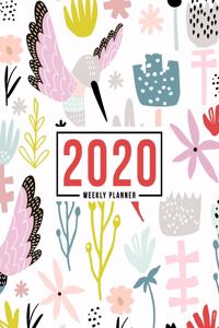 2020 Weekly Planner: January 1, 2020 to December 31, 2020: Weekly & Monthly View Planner, Organizer & Diary: Hummingbird with Florals 827-3