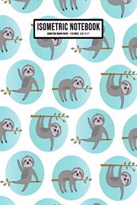 Sloth Isometric Graph Paper Notebook