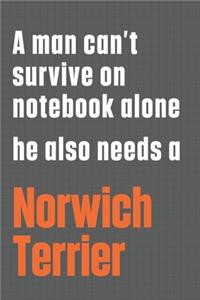 A man can't survive on notebook alone he also needs a Norwich Terrier