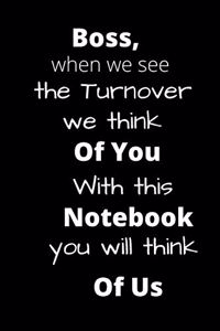 Boss, when we see the turnover we think of you