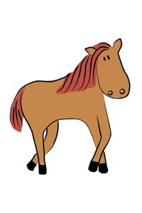 2020 Weekly Planner Horse Illustration Equine Cute Cartoon Horse 134 Pages