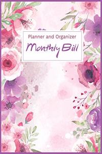 Monthly Bill Planner and Organizer 2020