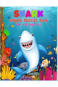 Shark Soduku Puzzles Book For Kids Ages 4-8