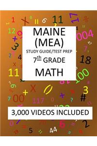 7th Grade MAINE MEA TEST, 2019 MATH, Test Prep