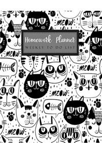 Homework Planner Weekly to Do List