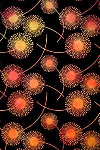 Journal Notebook Watercolor Dandelions Pattern 2